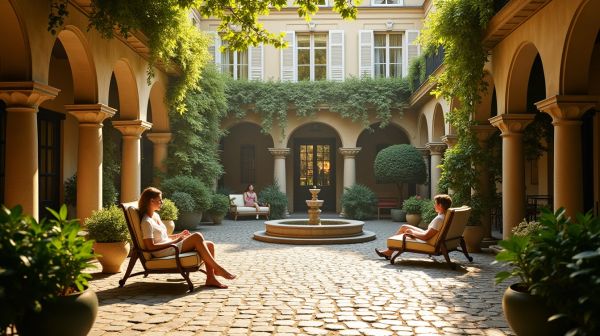 Top 10 hôtels parisiens avec cour pour un séjour relaxant